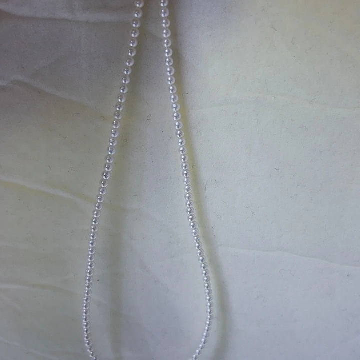 淡水珍珠项链银S925镶嵌3-4