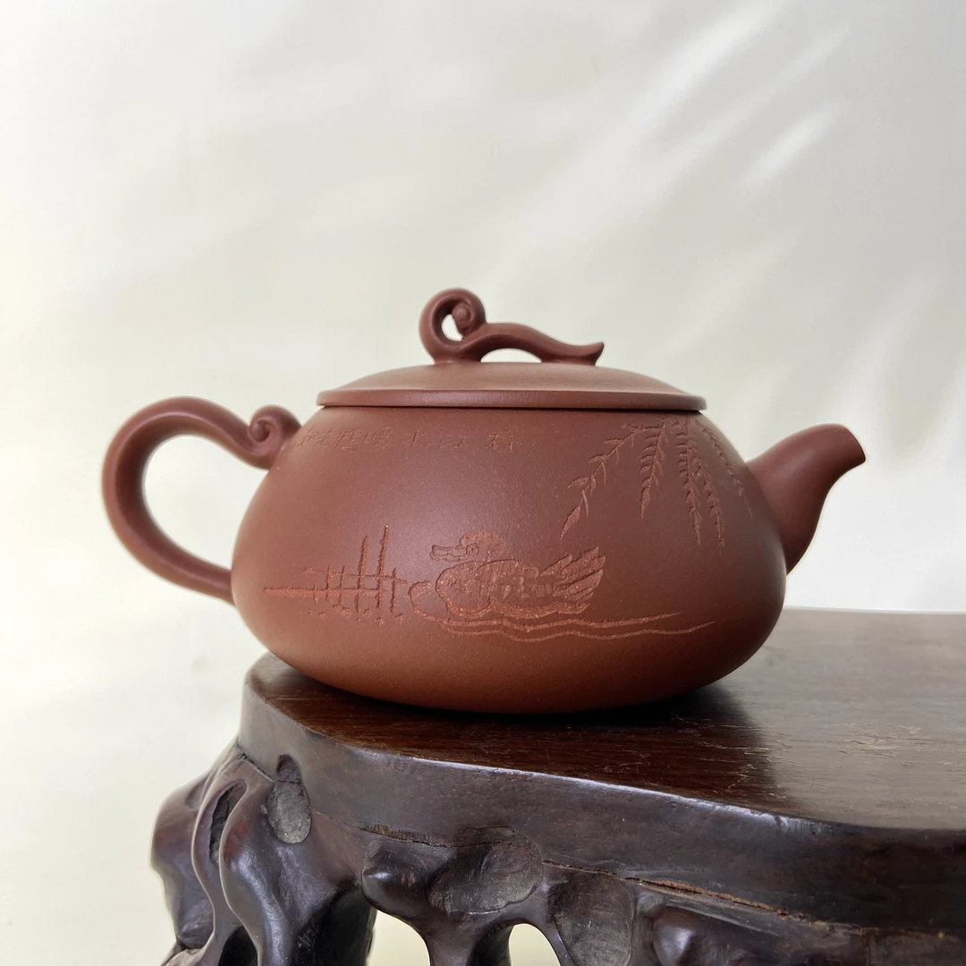 宜兴手工紫砂陶 （储小珍）茶壶GS4207-17