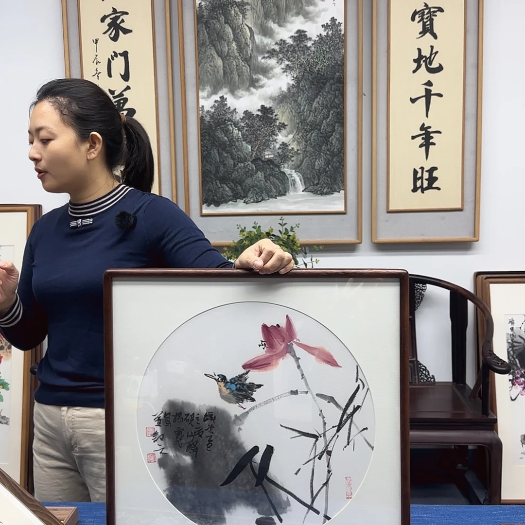 国画揭宽花鸟画52*52cm