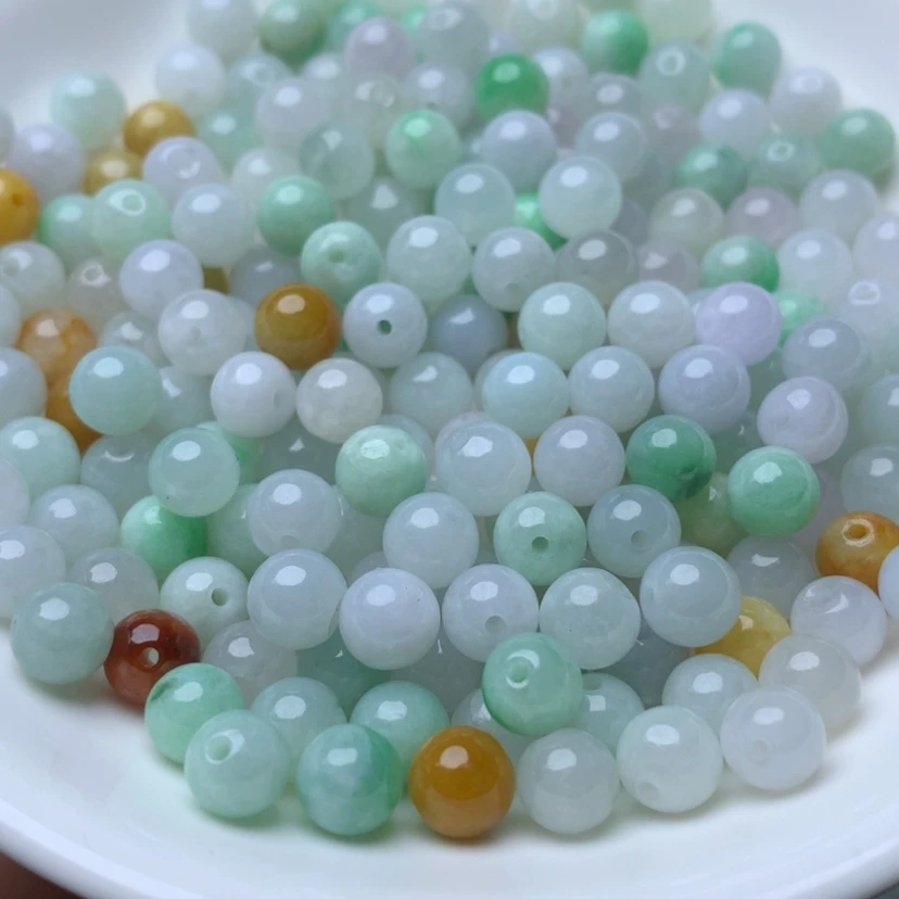 【闪购商品】未镶嵌手链翡翠卡6三彩珠50颗