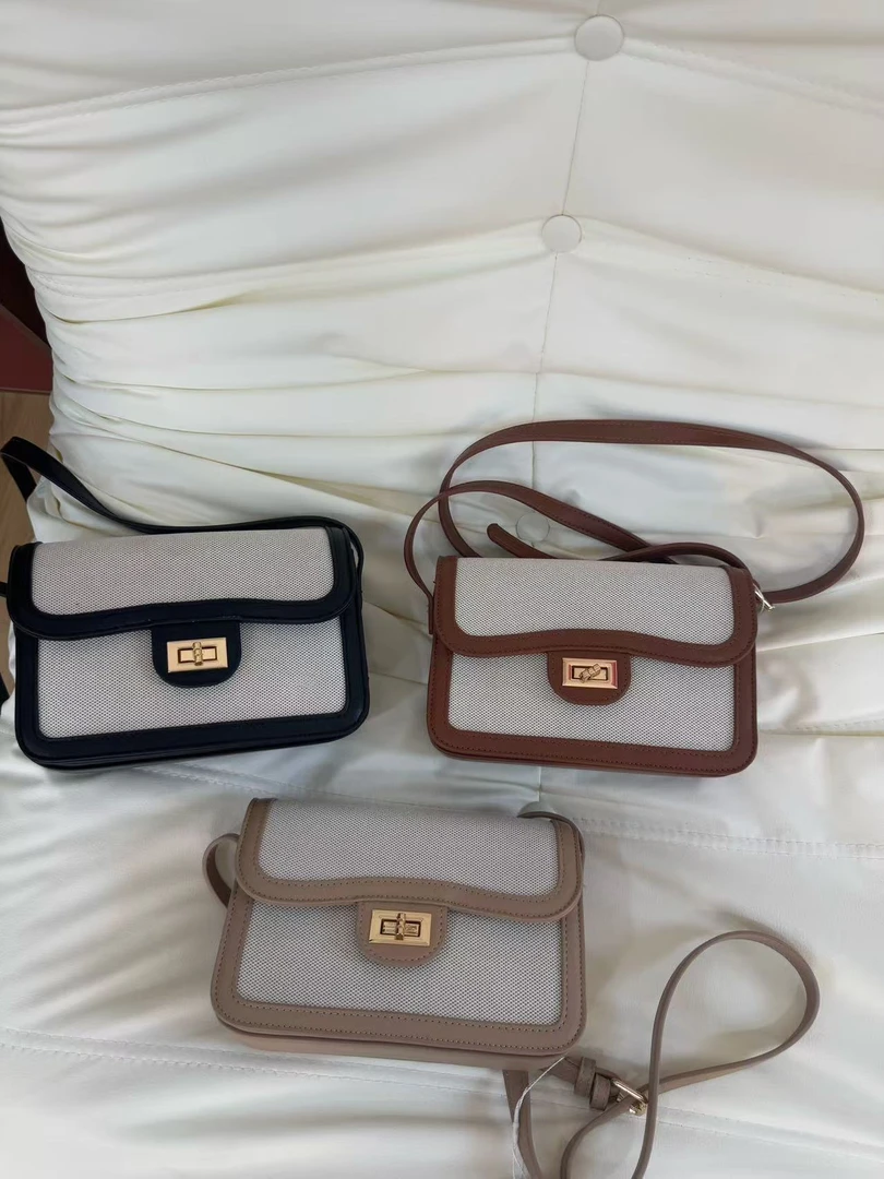 东方洛可可小方包休闲斜挎包女士高级感包盖式百搭女包通勤单肩包