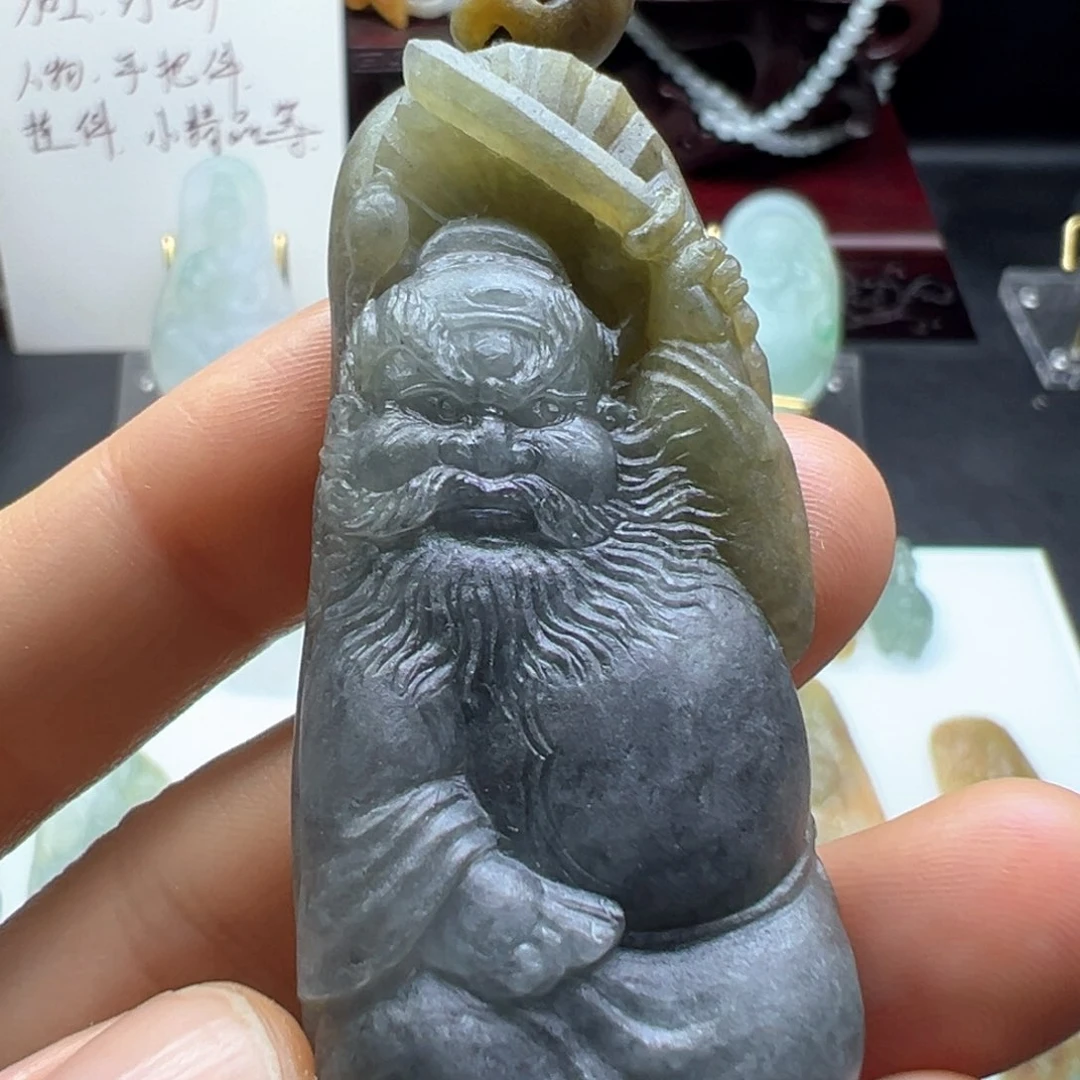 未镶嵌定制翡翠缅甸翡翠A货Q版钟馗