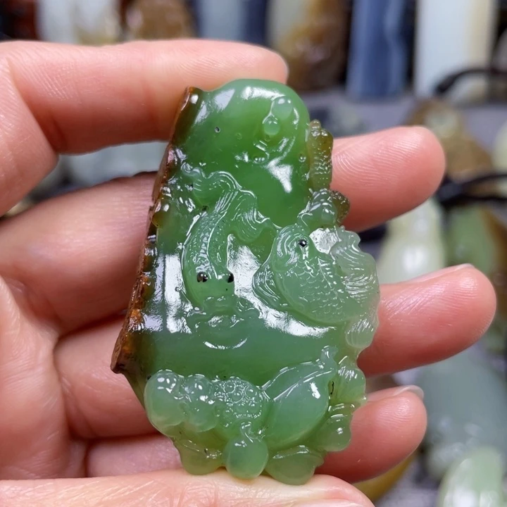 和田玉未镶嵌挂件