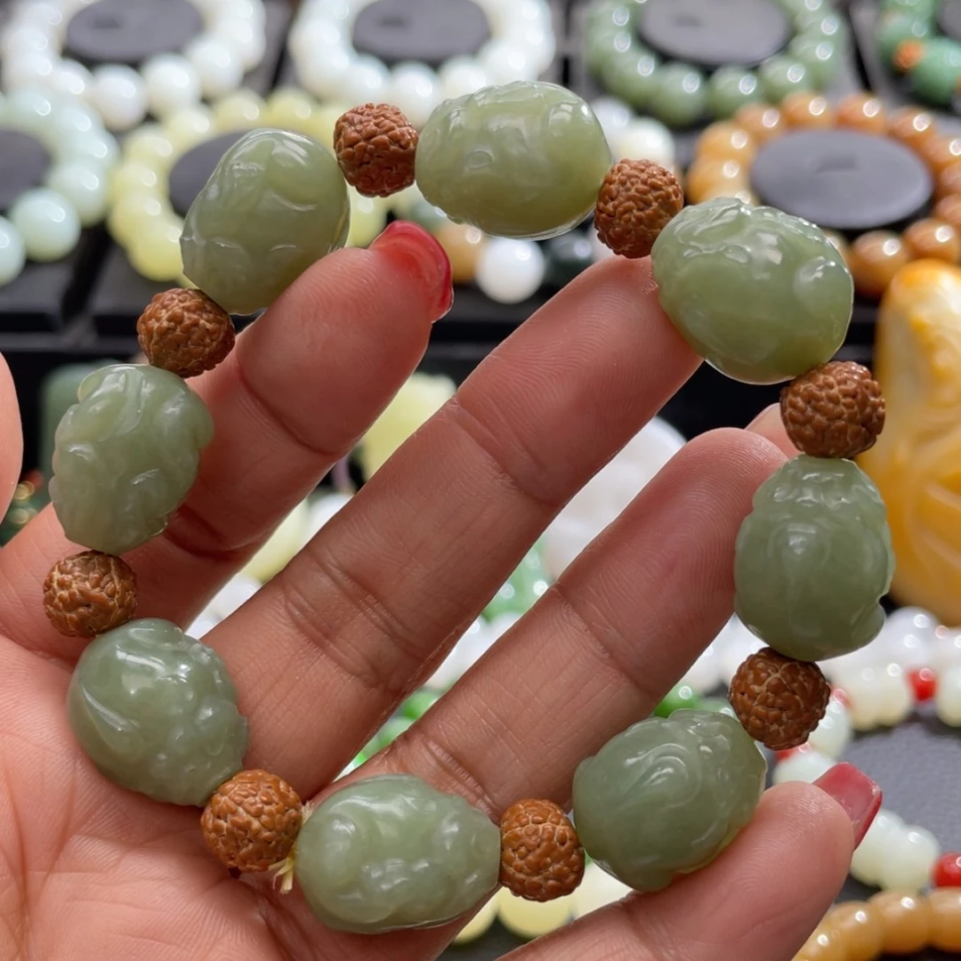 和田玉手串未镶嵌