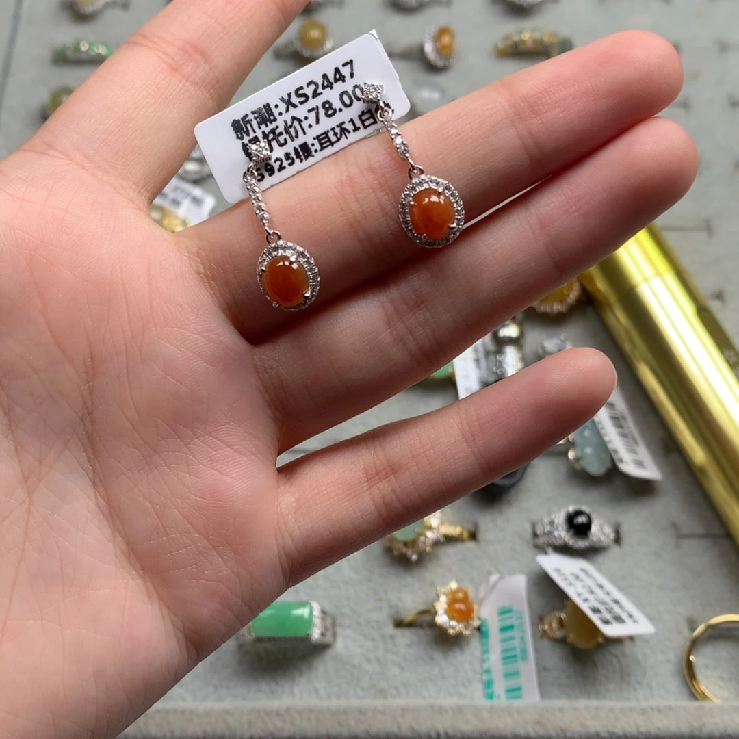 翡翠银S925镶嵌戒指