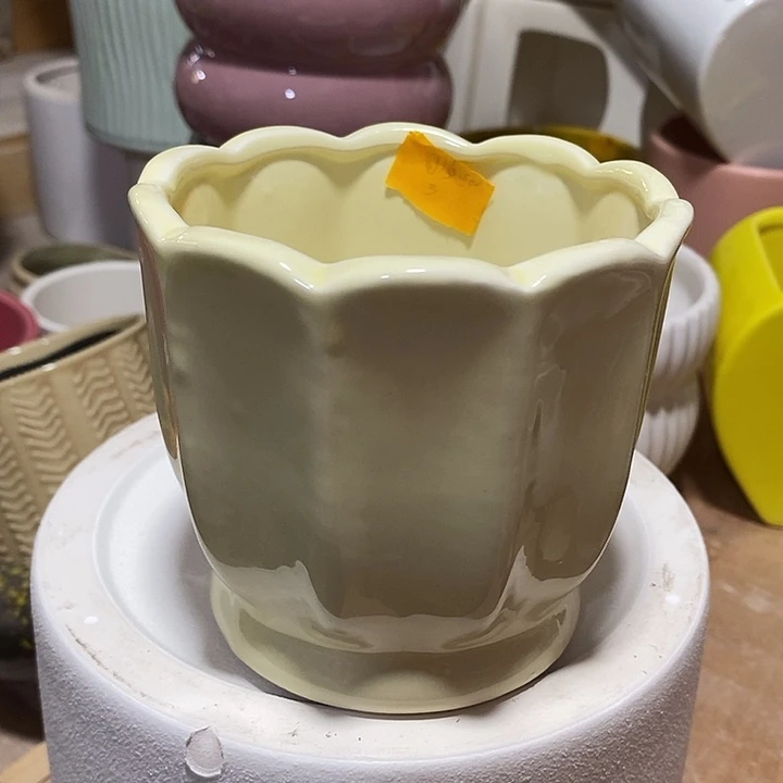 陶摆件陶盆有孔 瑕疵介意勿拍