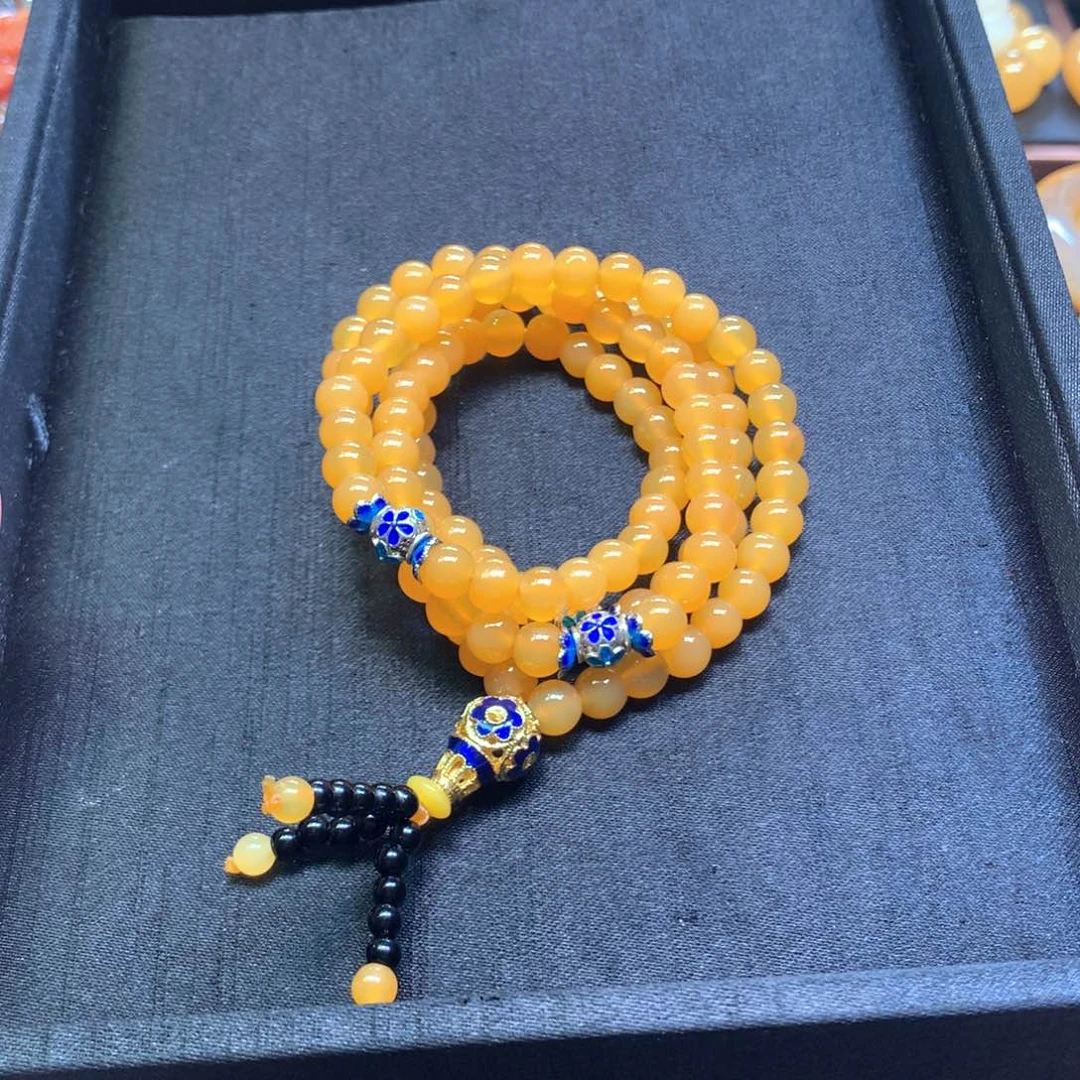 石英质玉（黄龙玉）未镶嵌手串