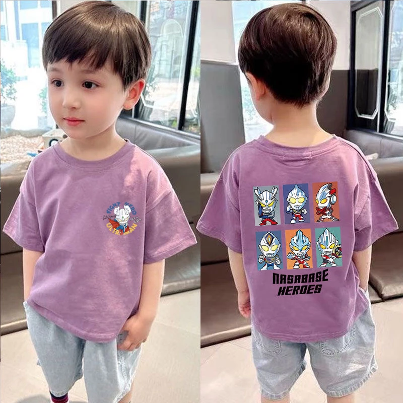 2025儿童新款男童奥特曼男孩夏季短袖纯棉T恤宝宝休闲百搭潮t上衣
