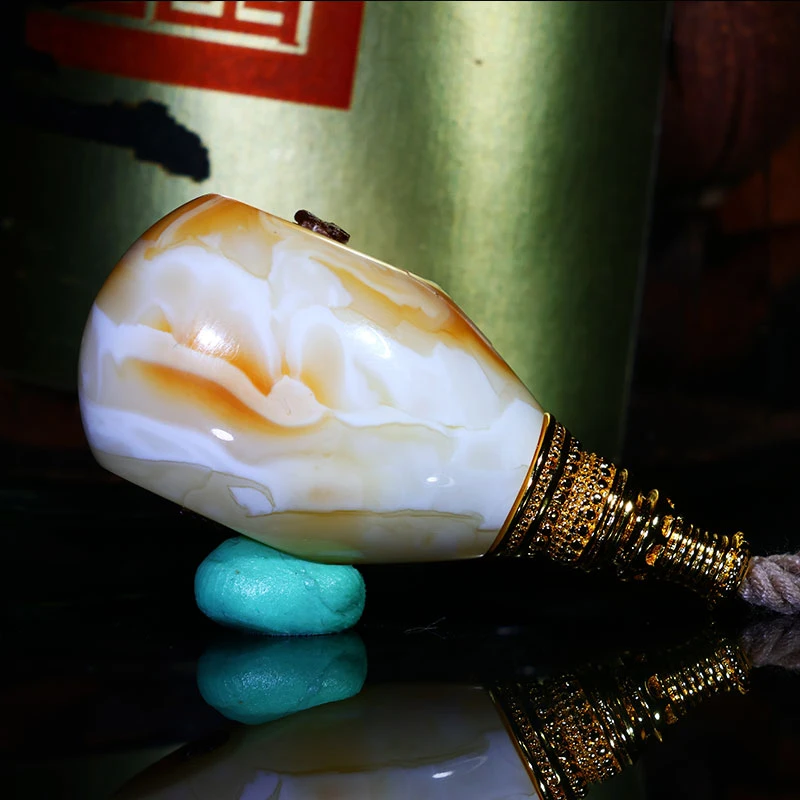 16m沁色瓷白三通天然原矿一物一图分体三通精工蜜蜡三通佛头Y84