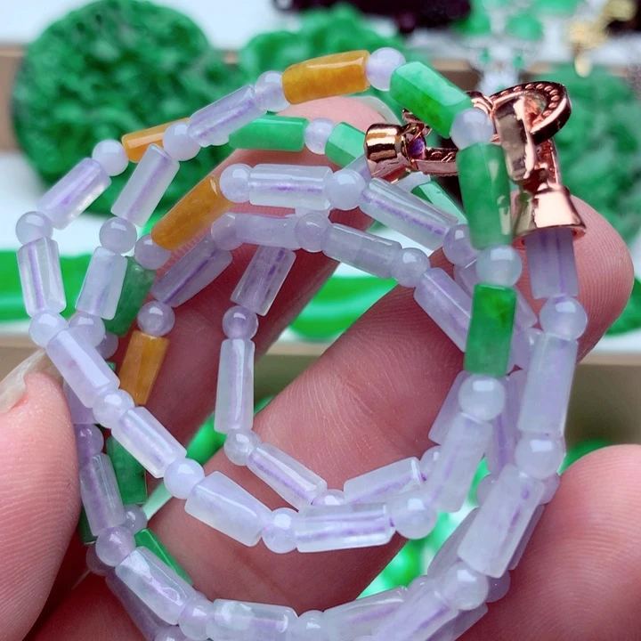 翡翠未镶嵌毛衣链