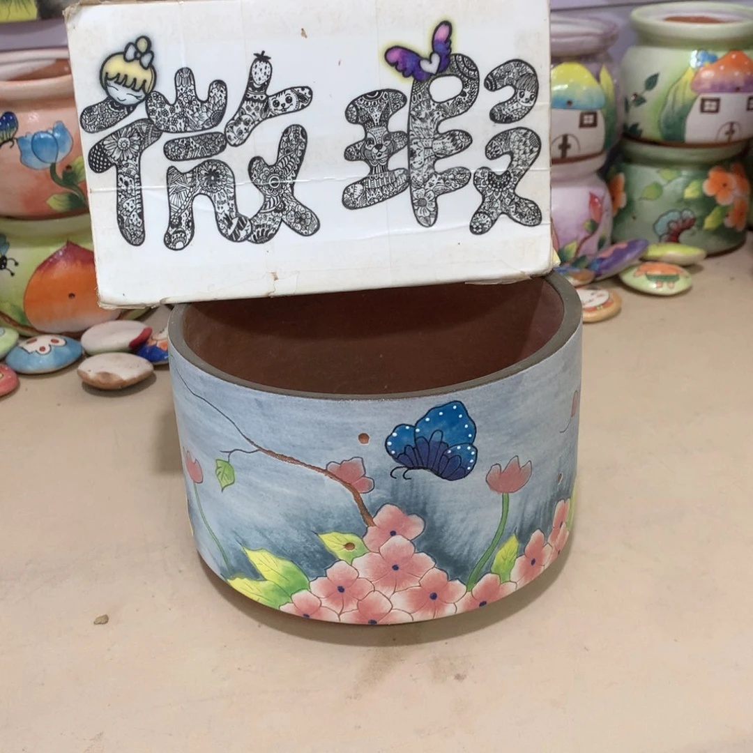 少****?福利花盆，手绘微瑕