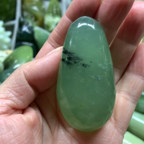 蛇纹石玉未镶嵌手把件