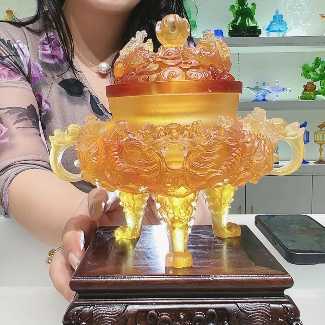 【闪购商品】手工艺品琉璃九龙香炉