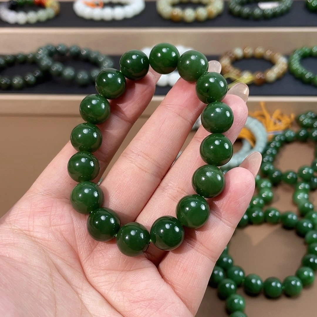 和田玉（碧玉）手链未镶嵌俄 12