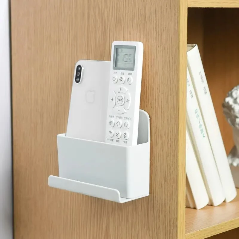 免打孔电视空调遥控器置物架壁挂收纳盒手机墙壁挂盒杂物整理挂ZX