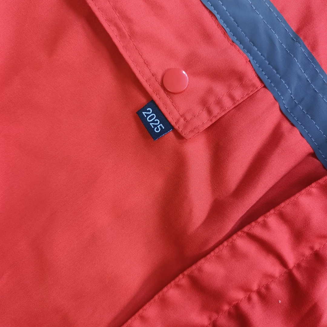 海油工程橘红色连体防静电夏季工作服，面料结实耐用