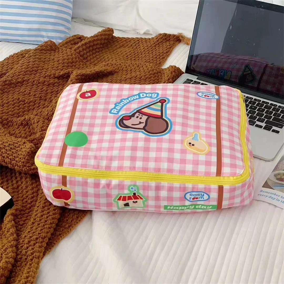 Z397 可爱便携旅行收纳袋翻盖大号收纳袋