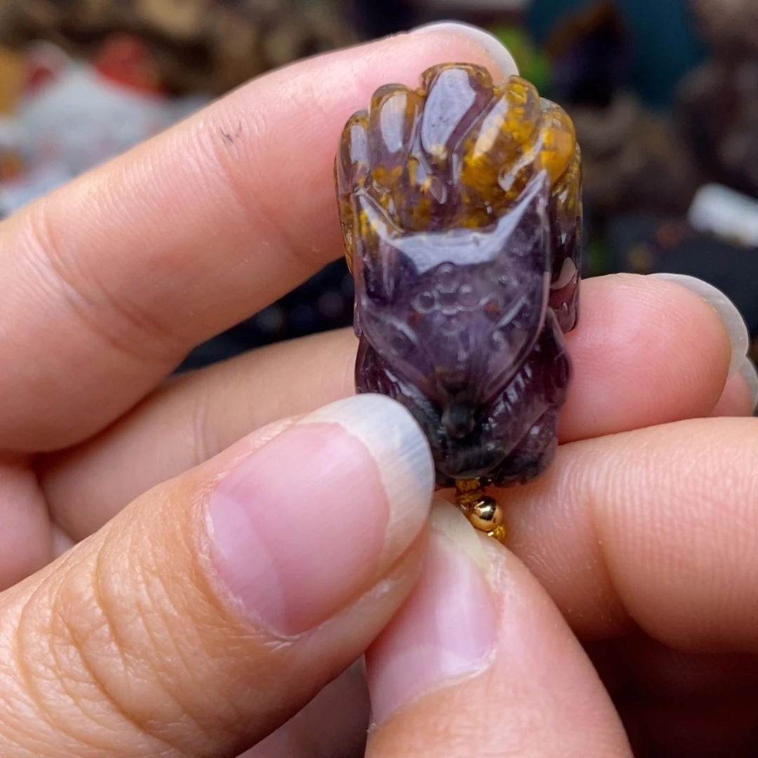 水晶A030极光金多多吊坠未镶嵌