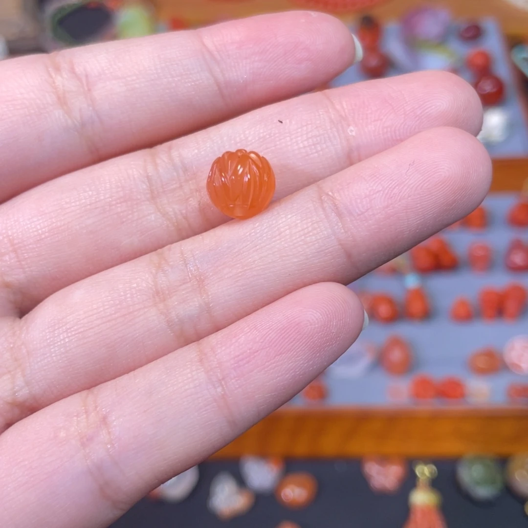 d***1南红玛瑙未镶嵌莲花珠卡9.1