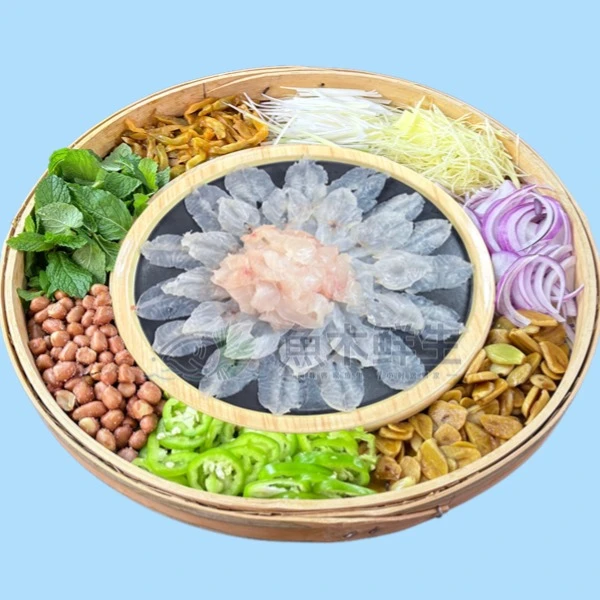 双拼鱼生【皖鱼+石坚】净鱼肉6.5（皖鱼4两+石坚2.5两）+所有配菜配料油醋