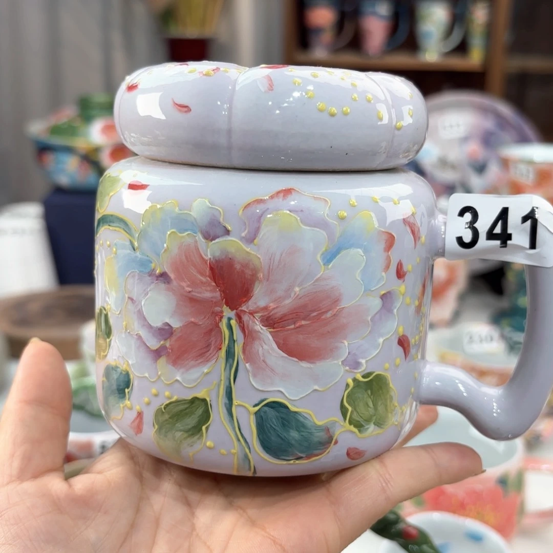 景德镇手绘高温釉下彩陶瓷茶具