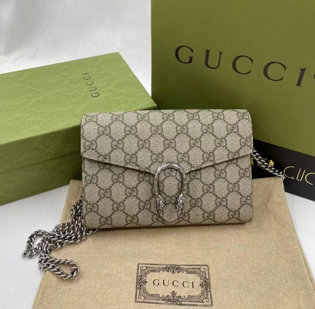 99新 GUCCI/古驰 酒神woc老花包/优品