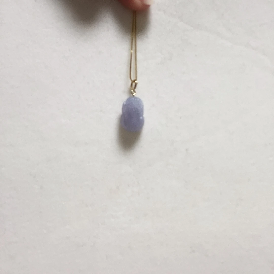 翡翠颈饰18K金镶嵌简单