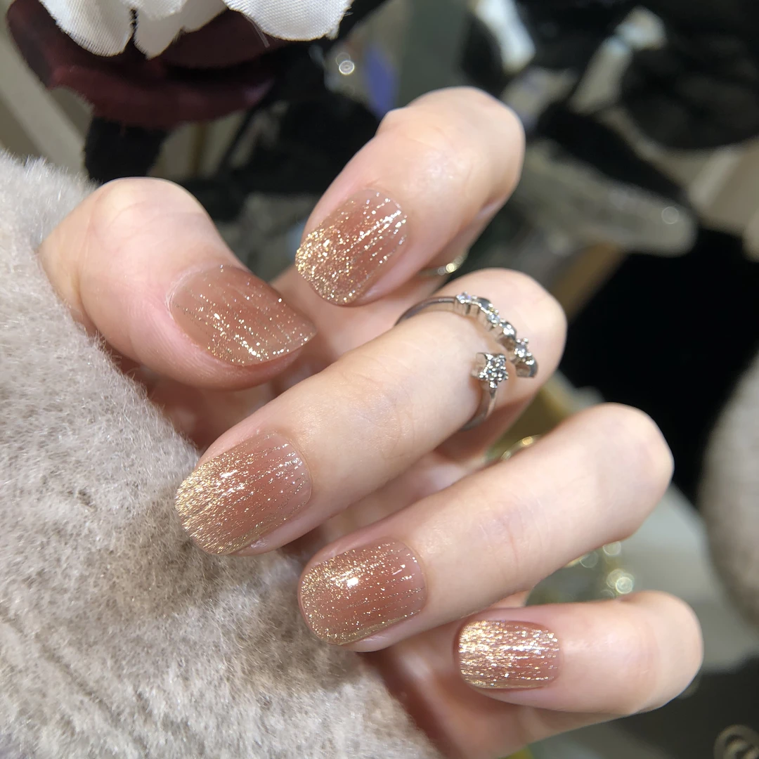 喵公子【金色幻梦】纯手工穿戴甲可拆卸美甲光疗甲