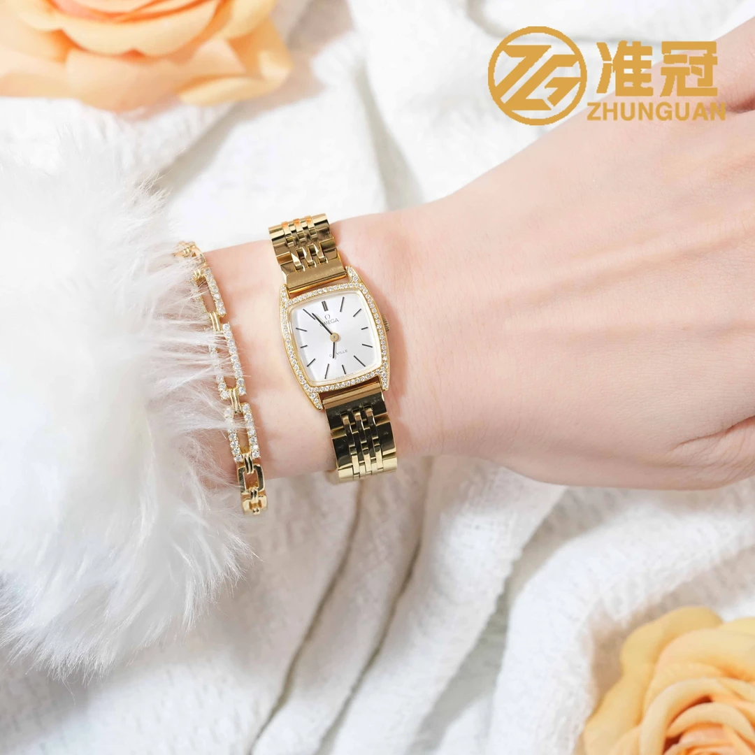 95新 Omega/欧米茄 20mm手动机械GH5402后钻碟飞瑞士名表杏1