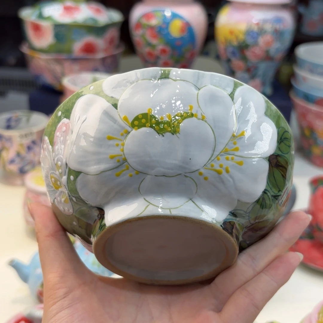 瓷片景德镇手绘高温釉下彩陶瓷茶具