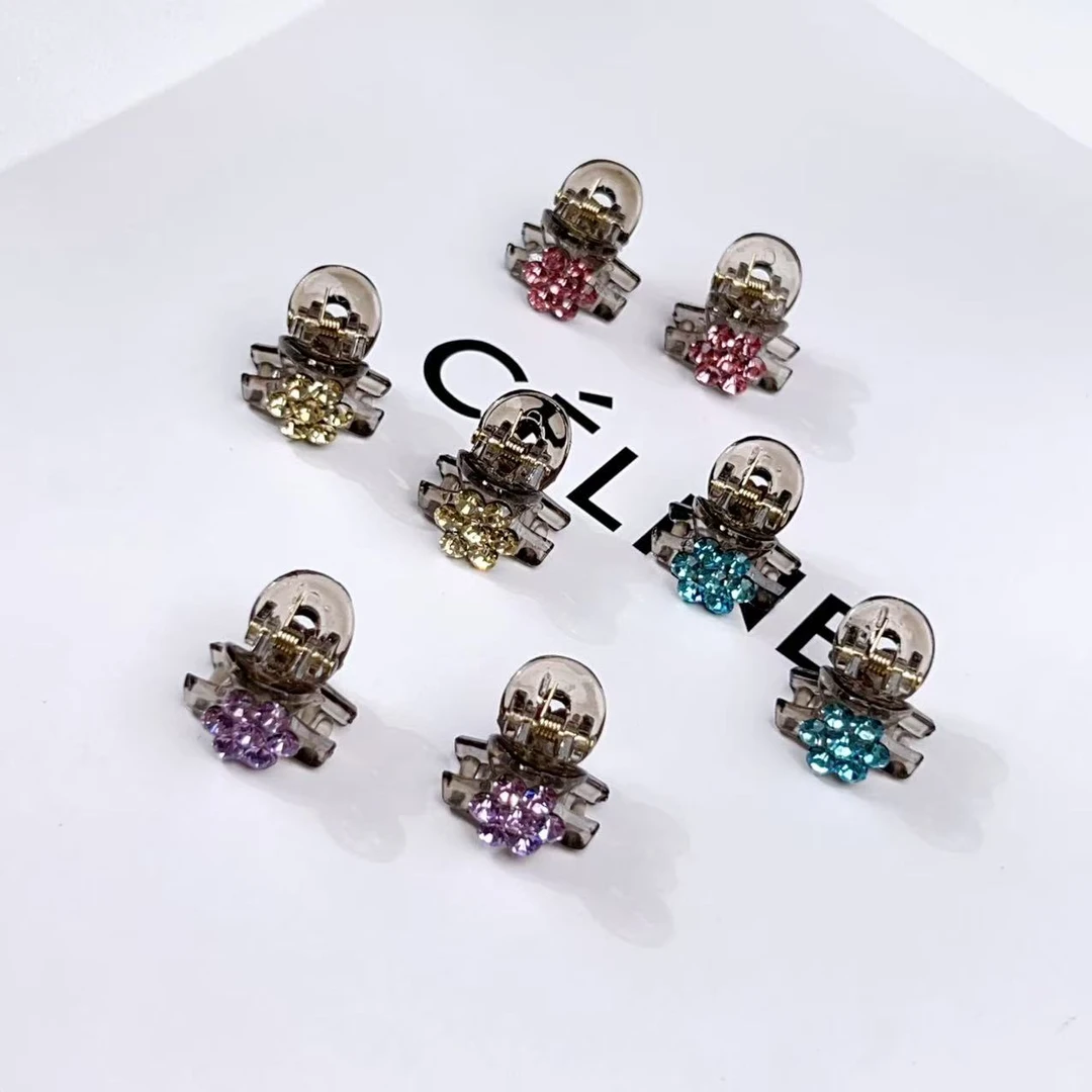 西红饰TOMATO韩国东大门施加满钻小花刘海抓夹