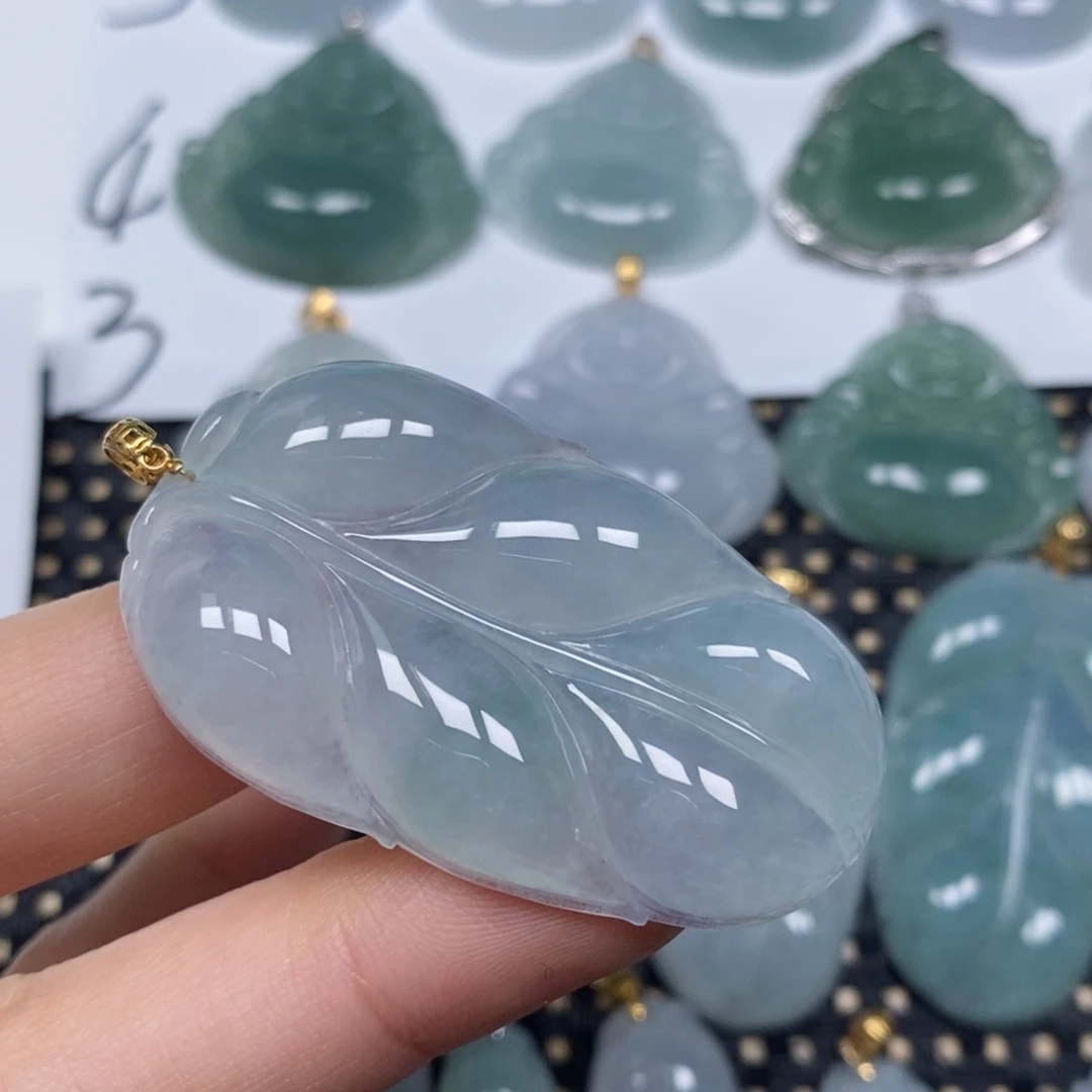 翡翠颈饰未镶嵌行****r天然缅甸翡翠