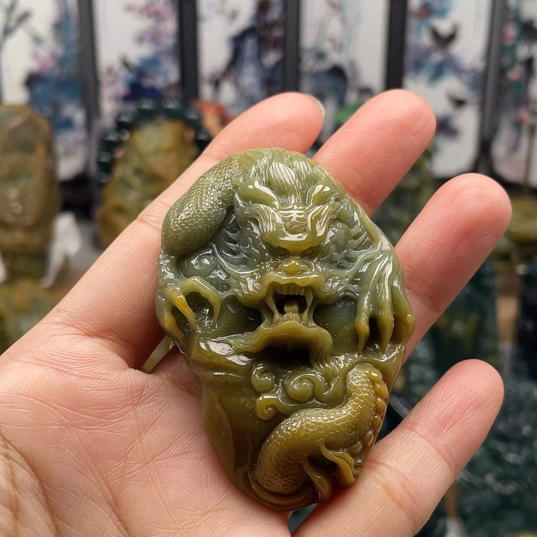 翡翠未镶嵌颈饰天然翡翠a货龙