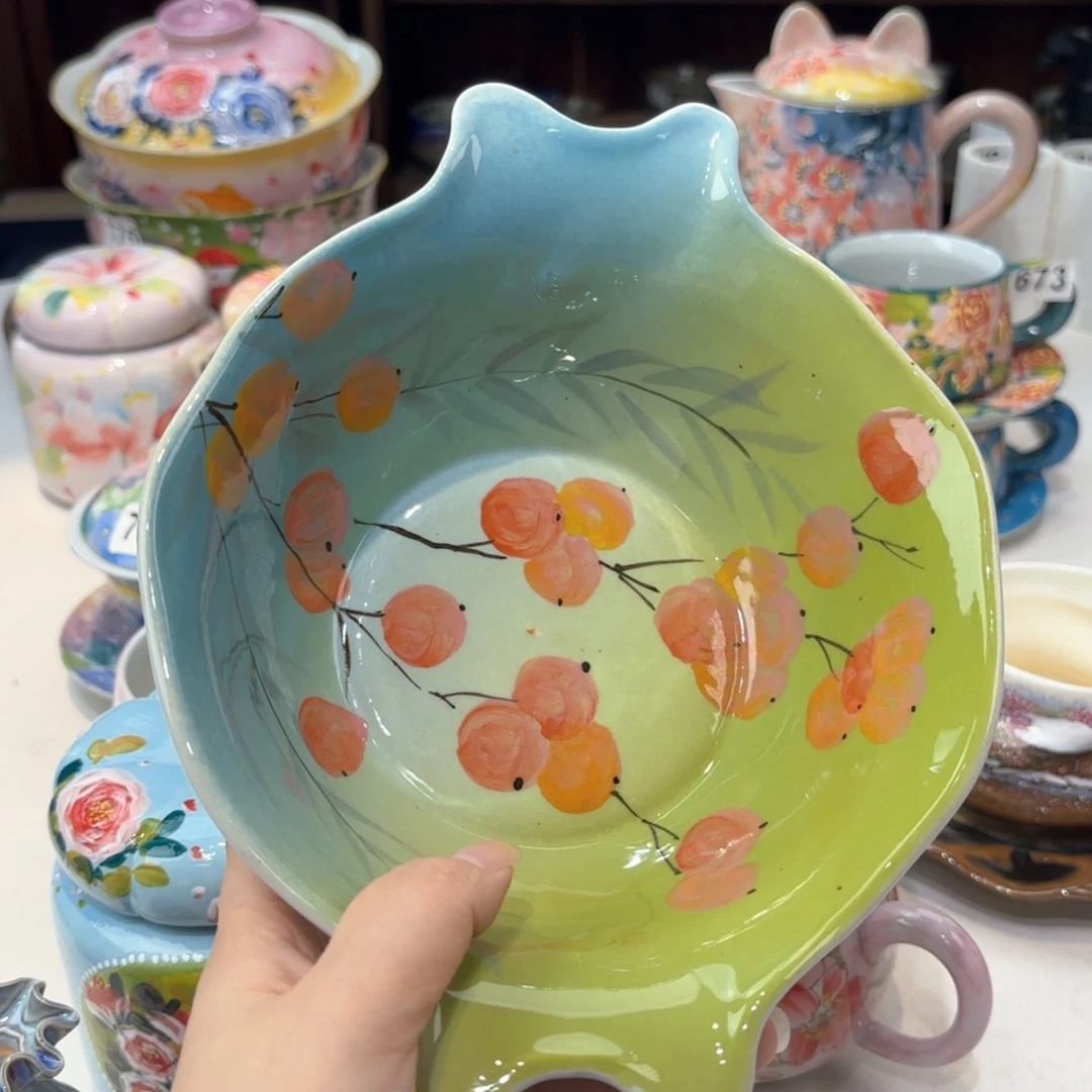 景德镇手绘高温釉下彩陶瓷茶具