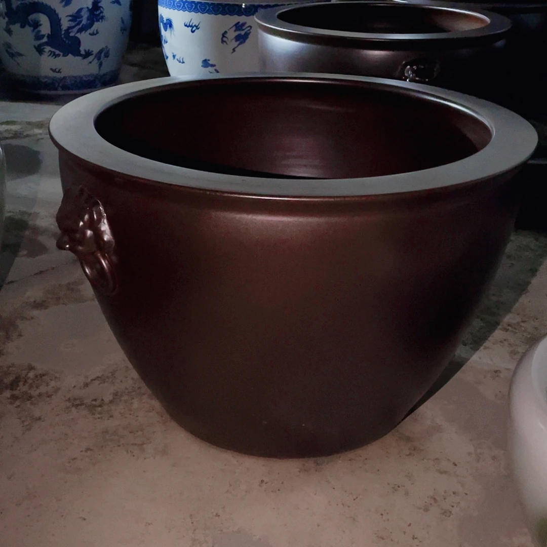 缸瓷器瓷器80高度50带底座