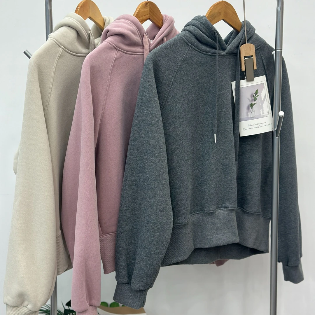 【棉花糖】女士刺绣星球连帽加绒卫衣3826