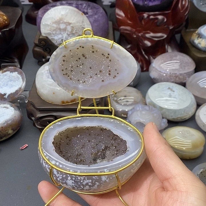 摆件紫晶未镶嵌聚宝盆