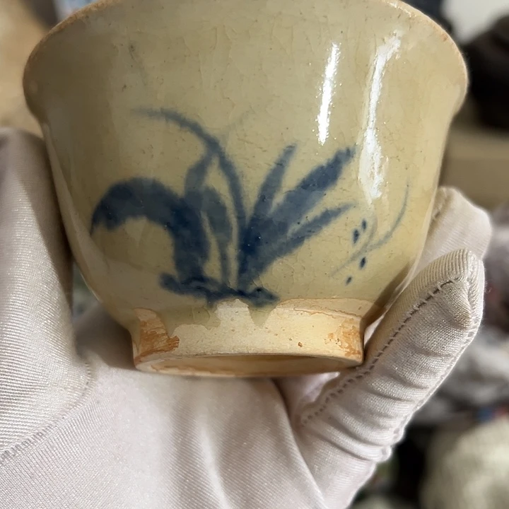 瓷片*️***青花杯子一件完整