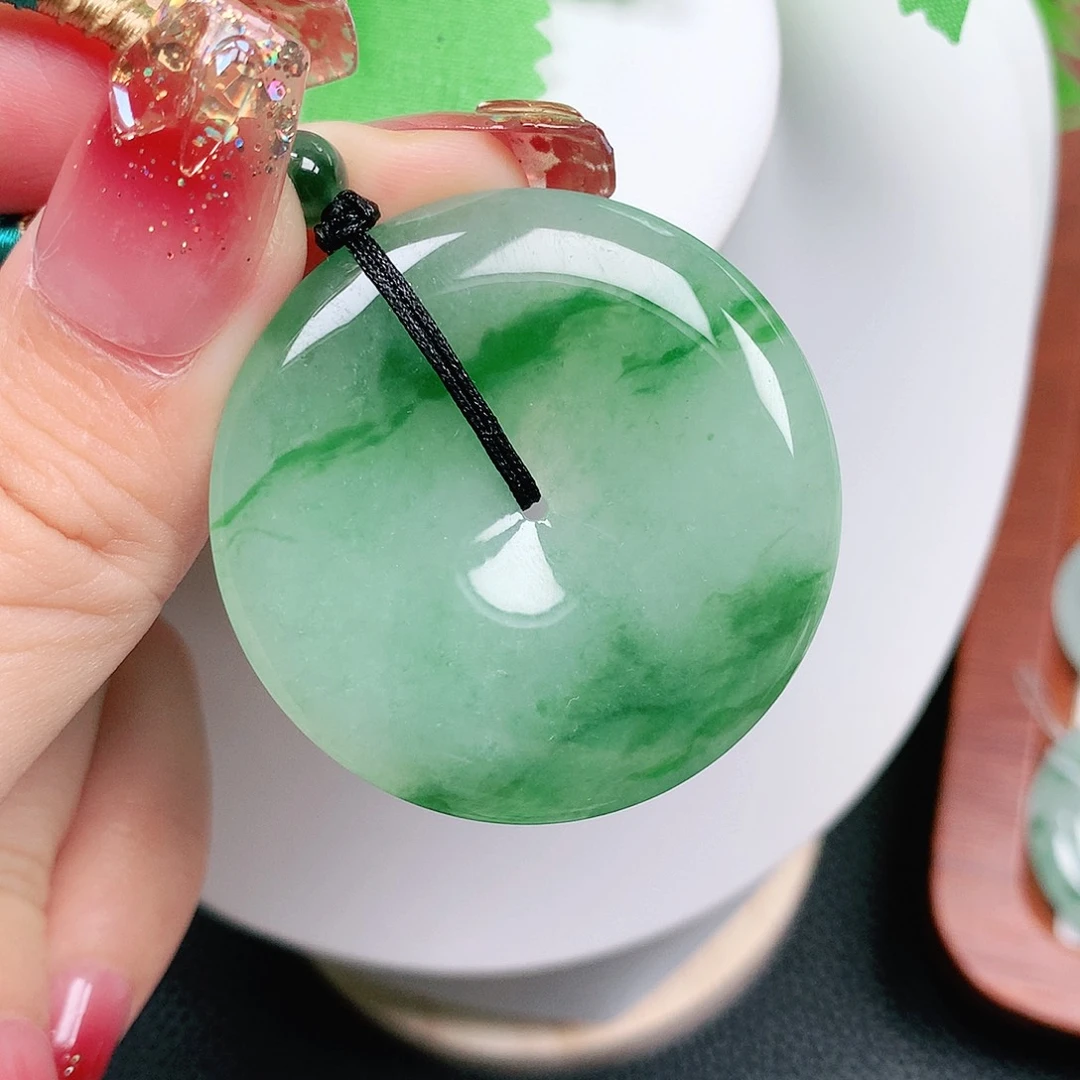 翡翠未镶嵌颈饰平安40-5.7