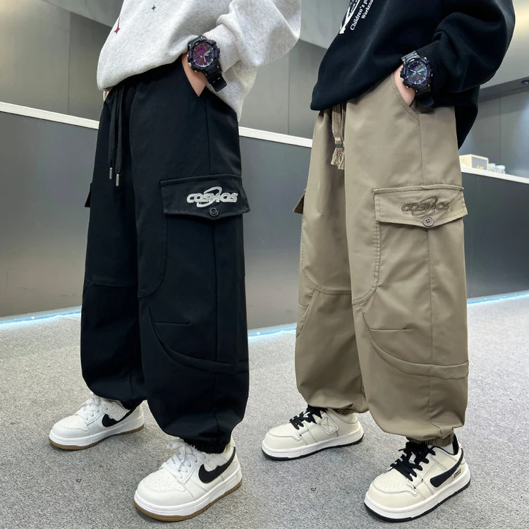 裤子韩版秋季纯色男童中大童