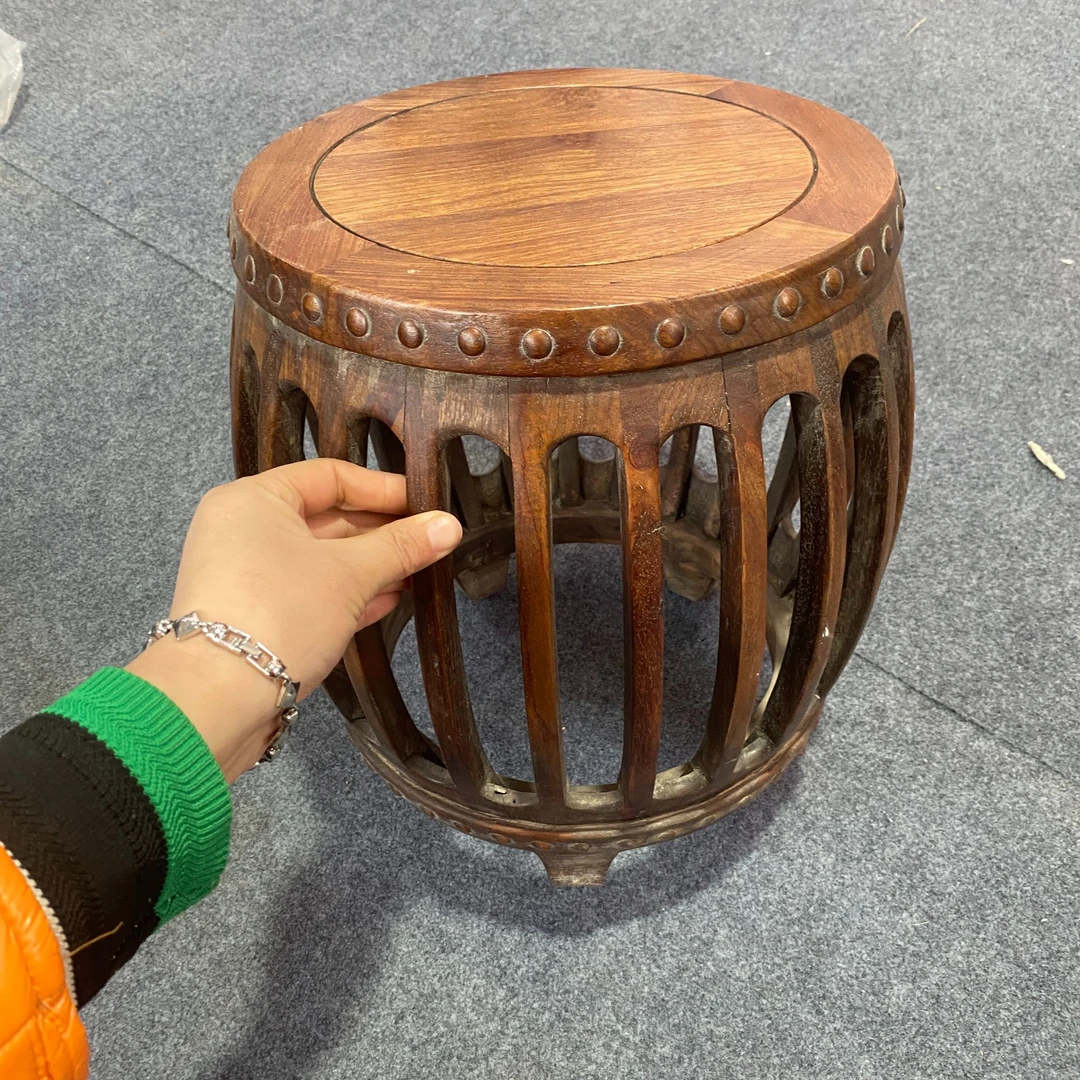 精品花梨木圆鼓凳