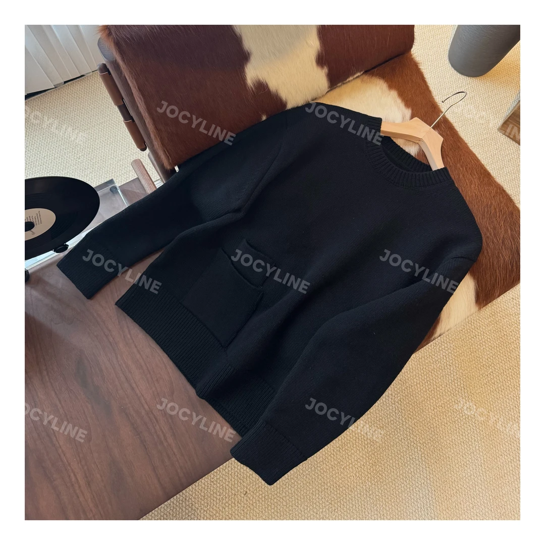 【JOCYLINE】ROW风25秋冬新款口袋装饰羊毛毛衣男款宽松极简松弛