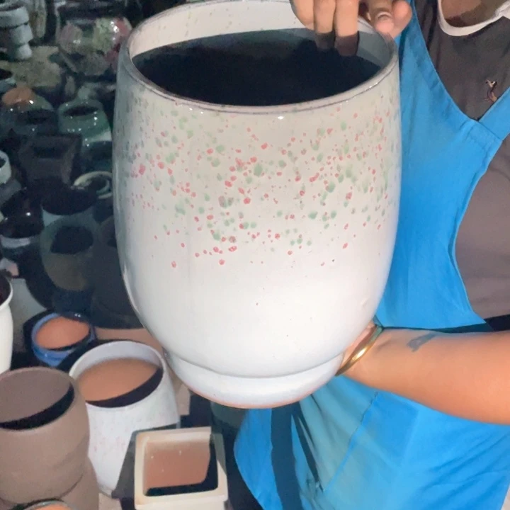 紫砂花盆口20高31正品正品