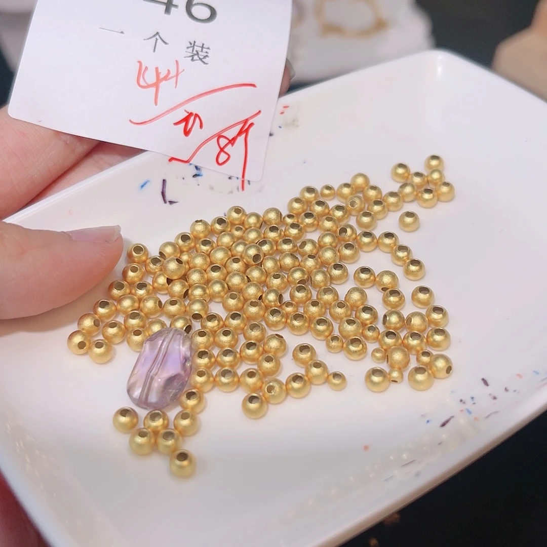 水晶珠宝半成品银S925镀金镶嵌46