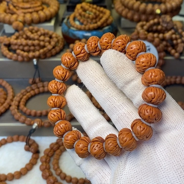 瞎***砍手串桃核秦岭龙纹