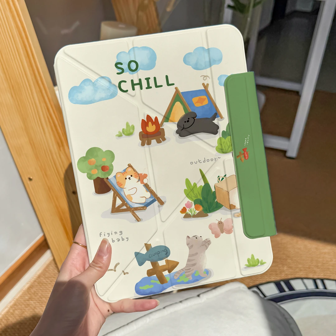 适用iPad11超薄磁吸壳2025新款双面夹Air7平板套pro横竖支架mini6