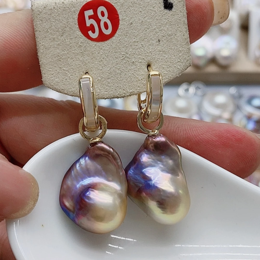 【闪购商品】淡水珍珠耳饰银S925镶嵌