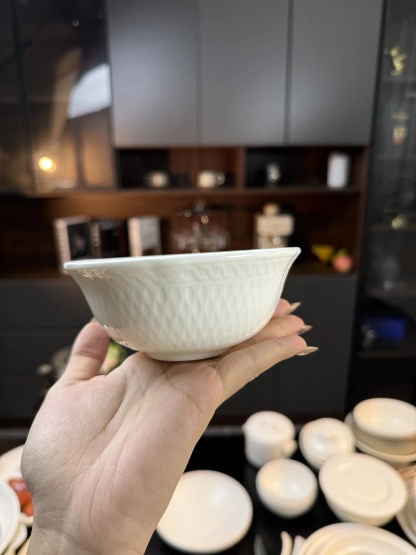 新瓷代--- 碗家用2025新款米饭碗陶瓷吃饭碗白色小碗餐具