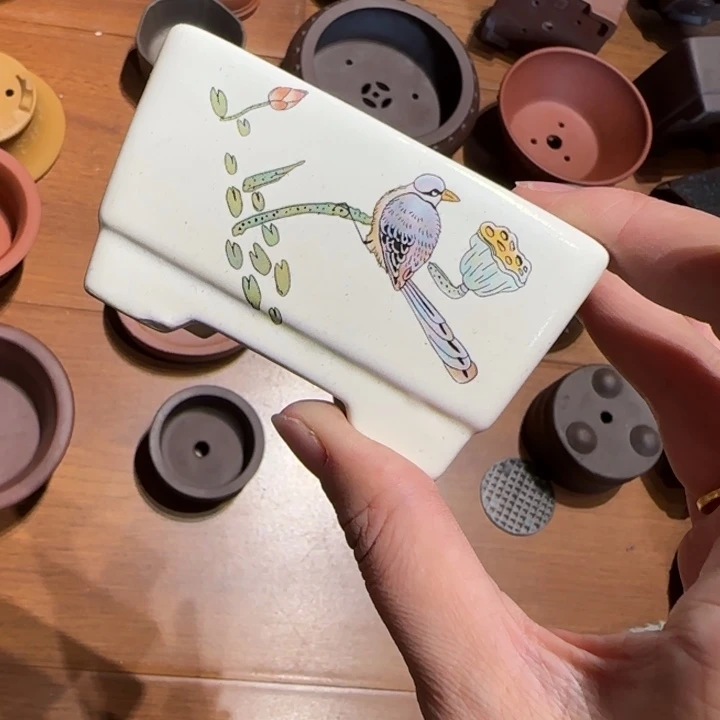 紫砂花盆口径7.5深度4