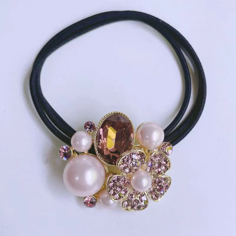 2025新款扎头发发绳皮套高端水晶头绳高级感橡皮筋发圈女低丸子头